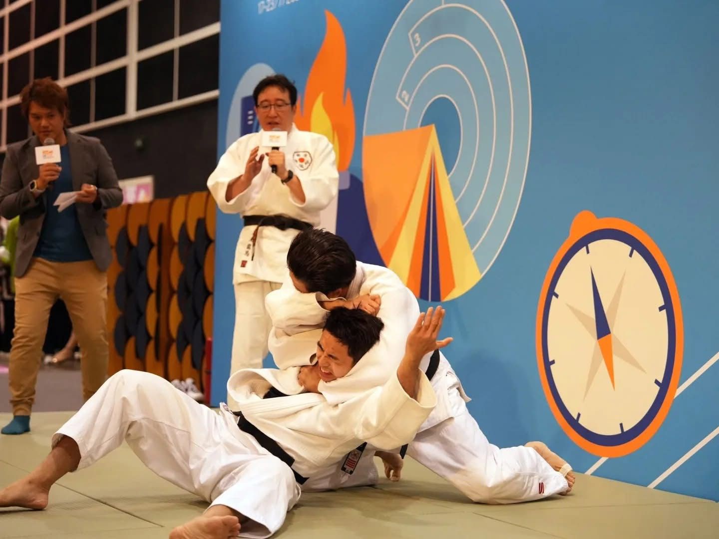 岩井龍馬指導的柔道演武與工作坊